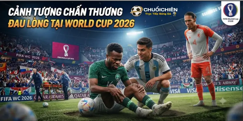Cảnh tượng chấn thương đau lòng tại World Cup 2026