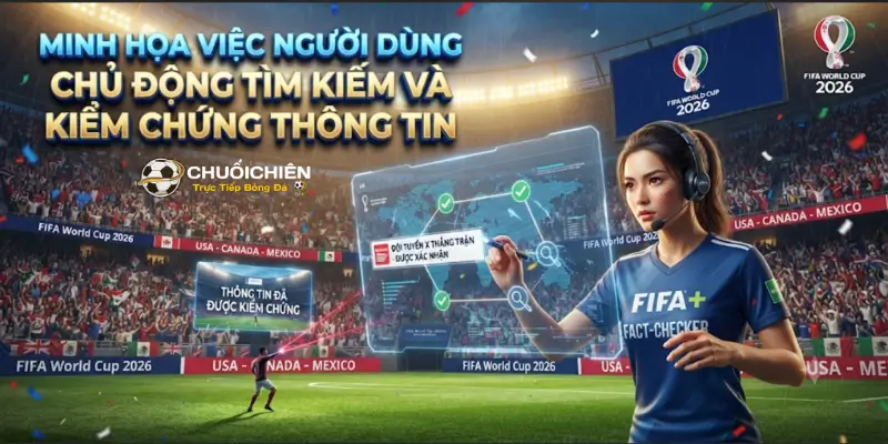 Minh họa việc người dùng chủ động tìm kiếm và kiểm chứng thông tin