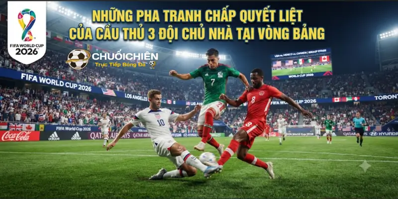 Những pha tranh chấp quyết liệt của cầu thủ 3 đội chủ nhà tại vòng bảng