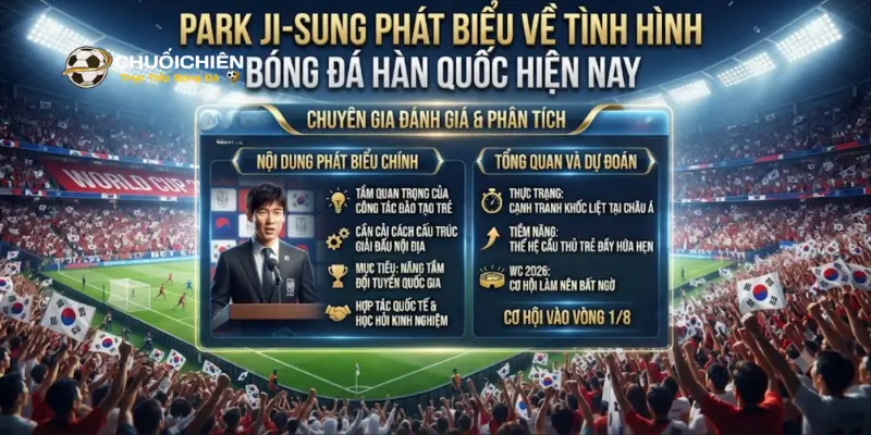 Park Ji-sung phát biểu về tình hình bóng đá Hàn Quốc hiện nay